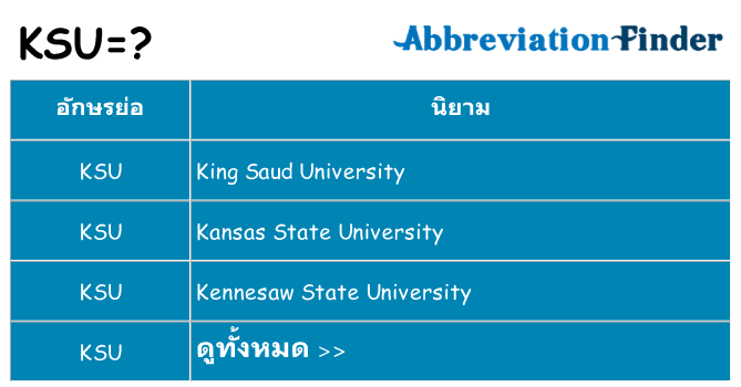 อะไรไม่ ksu ถึง