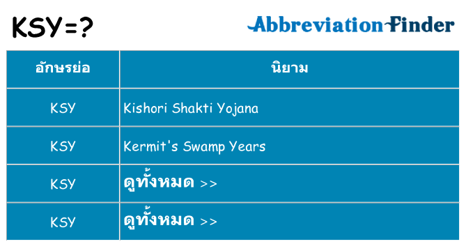 อะไรไม่ ksy ถึง