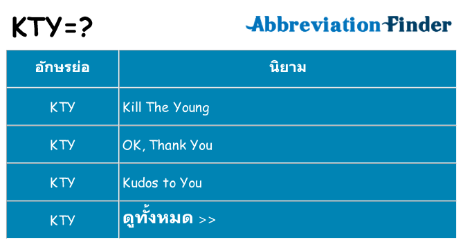 อะไรไม่ kty ถึง