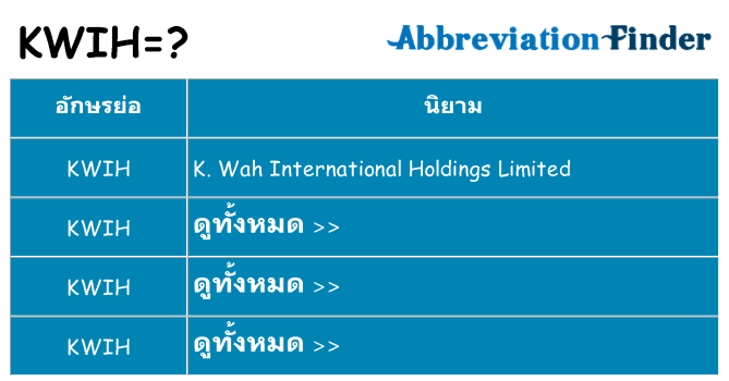 อะไรไม่ kwih ถึง