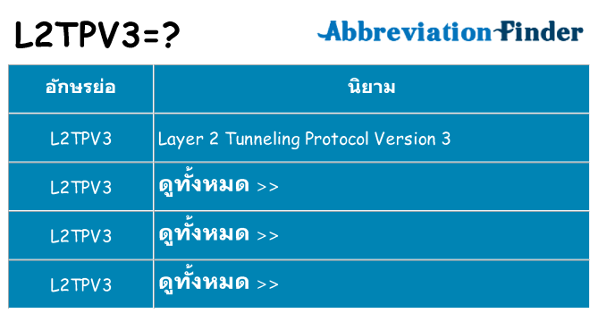 อะไรไม่ l2tpv3 ถึง