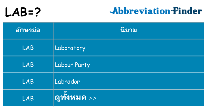 อะไรไม่ lab ถึง