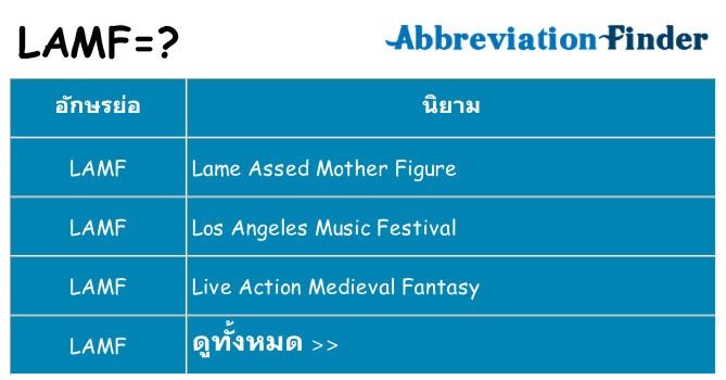 อะไรไม่ lamf ถึง