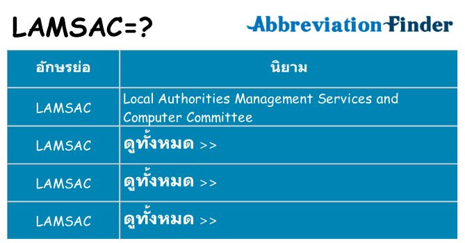 อะไรไม่ lamsac ถึง