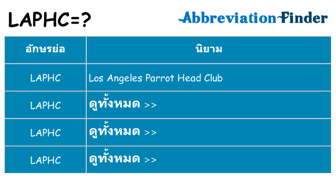 อะไรไม่ laphc ถึง