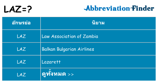 อะไรไม่ laz ถึง