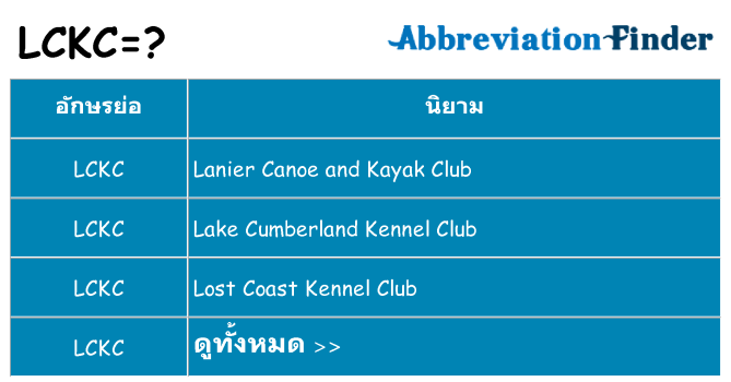อะไรไม่ lckc ถึง