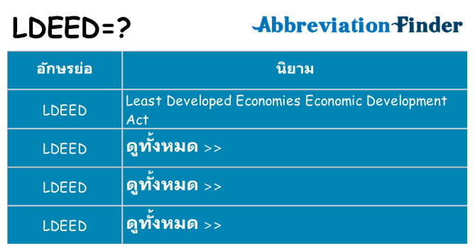 อะไรไม่ ldeed ถึง