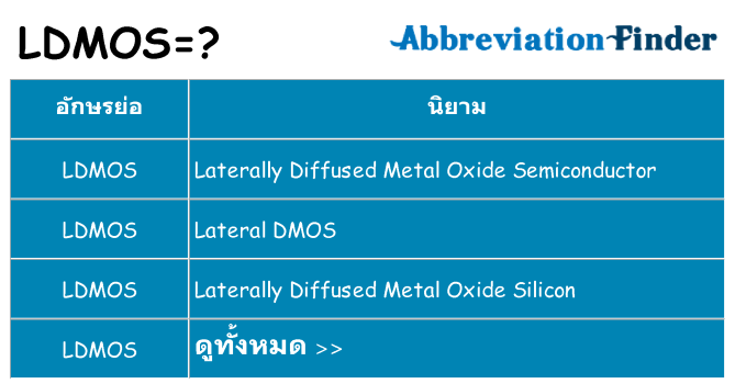 อะไรไม่ ldmos ถึง