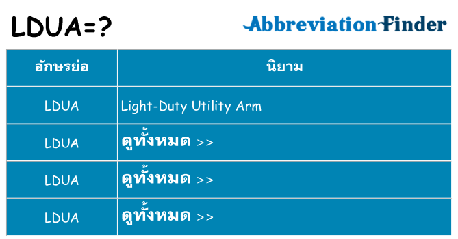 อะไรไม่ ldua ถึง