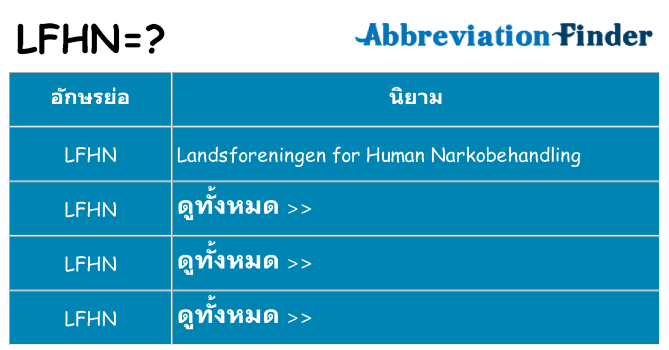 อะไรไม่ lfhn ถึง