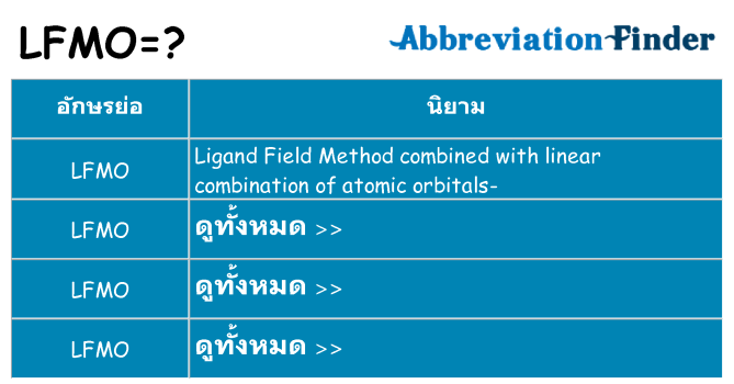 อะไรไม่ lfmo ถึง