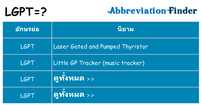 อะไรไม่ lgpt ถึง