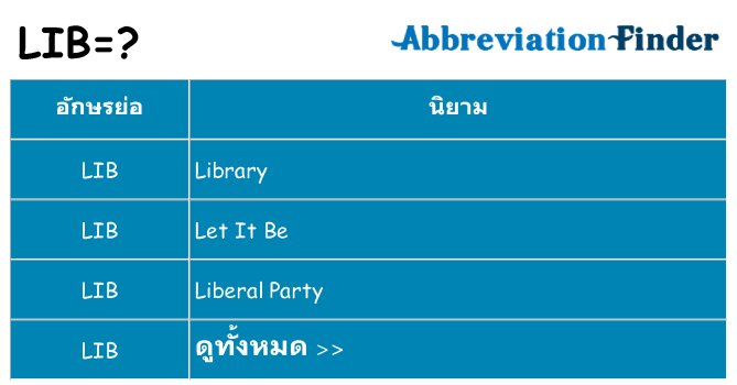 อะไรไม่ lib ถึง