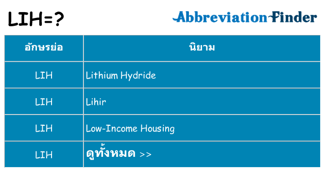 อะไรไม่ lih ถึง