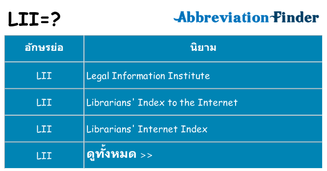 อะไรไม่ lii ถึง