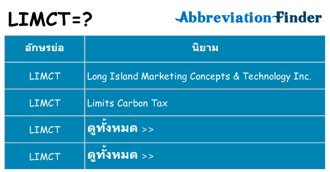 อะไรไม่ limct ถึง