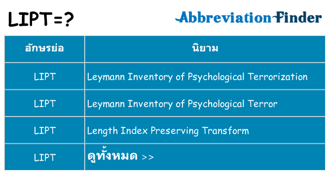 อะไรไม่ lipt ถึง
