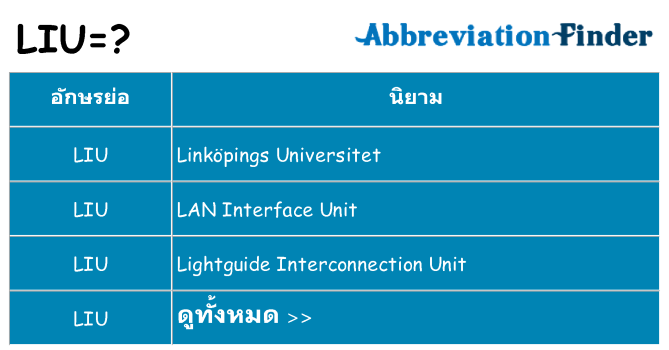 อะไรไม่ liu ถึง