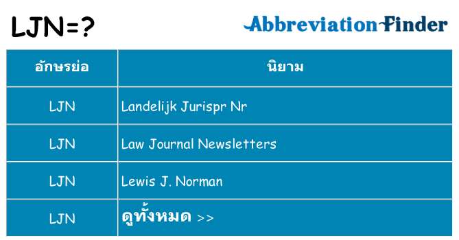 อะไรไม่ ljn ถึง