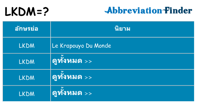 อะไรไม่ lkdm ถึง