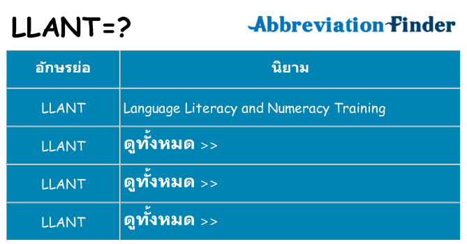 อะไรไม่ llant ถึง