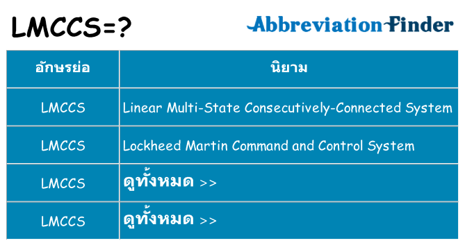อะไรไม่ lmccs ถึง