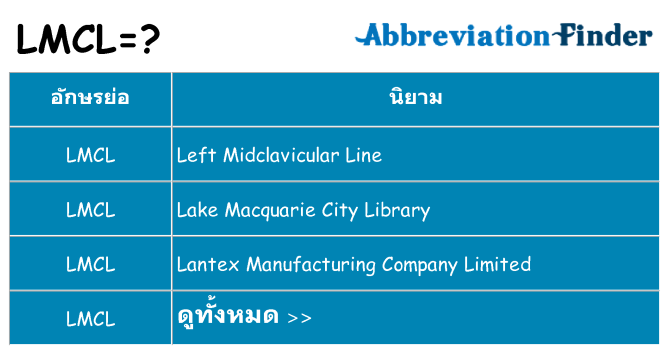 อะไรไม่ lmcl ถึง