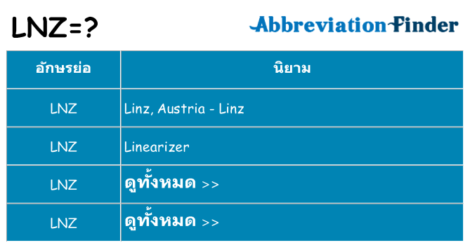 อะไรไม่ lnz ถึง