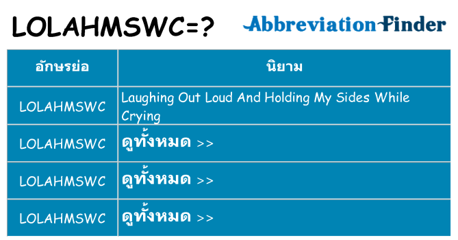 อะไรไม่ lolahmswc ถึง