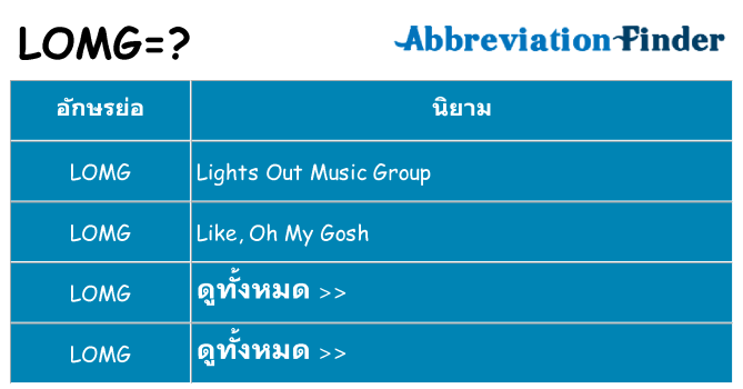 อะไรไม่ lomg ถึง