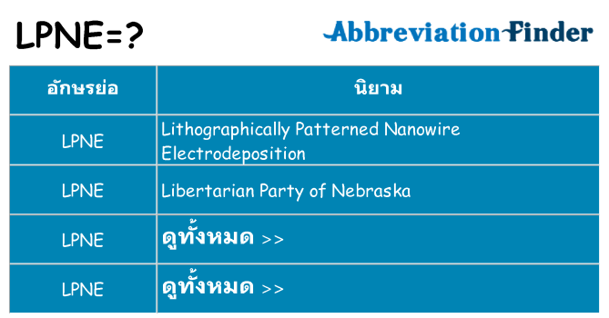 อะไรไม่ lpne ถึง