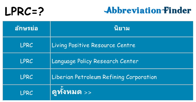 อะไรไม่ lprc ถึง