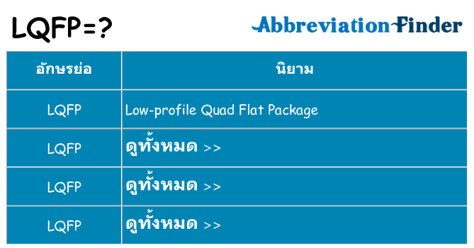 อะไรไม่ lqfp ถึง