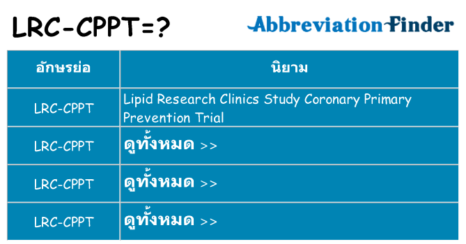 อะไรไม่ lrc-cppt ถึง