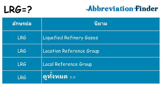 อะไรไม่ lrg ถึง