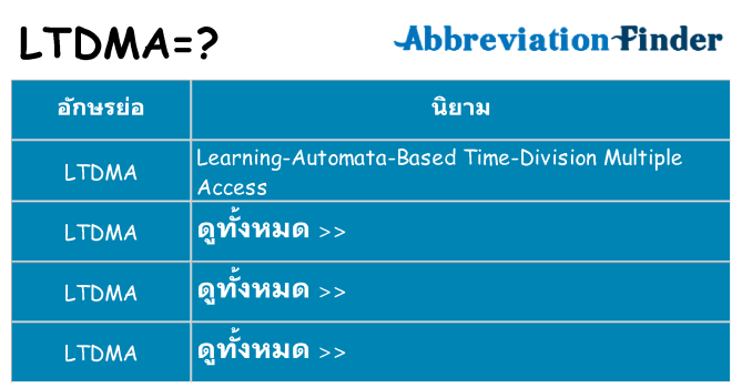 อะไรไม่ ltdma ถึง