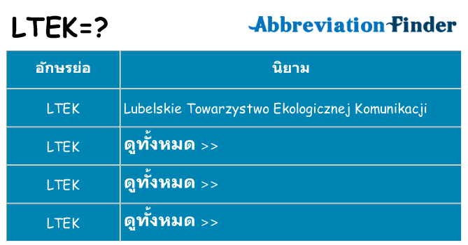 อะไรไม่ ltek ถึง