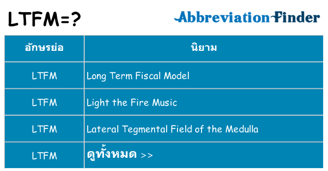 อะไรไม่ ltfm ถึง