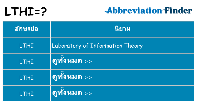 อะไรไม่ lthi ถึง