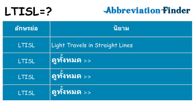 อะไรไม่ ltisl ถึง