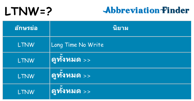 อะไรไม่ ltnw ถึง
