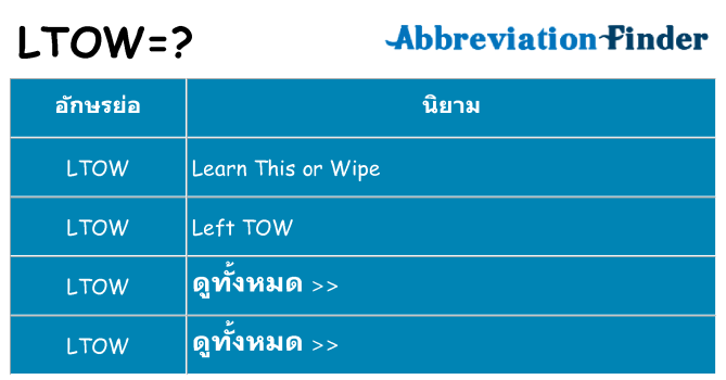 อะไรไม่ ltow ถึง