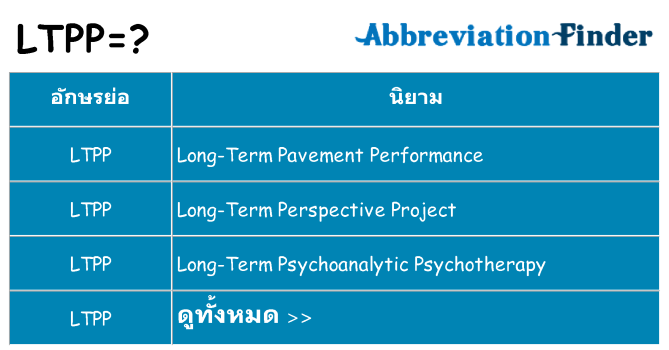 อะไรไม่ ltpp ถึง
