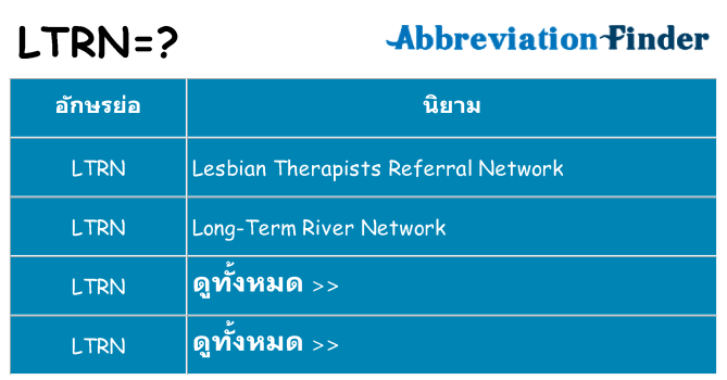 อะไรไม่ ltrn ถึง