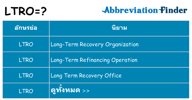 อะไรไม่ ltro ถึง