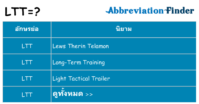 อะไรไม่ ltt ถึง