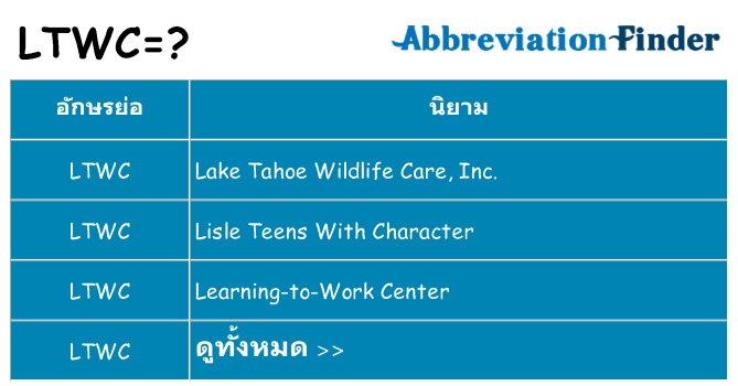 อะไรไม่ ltwc ถึง