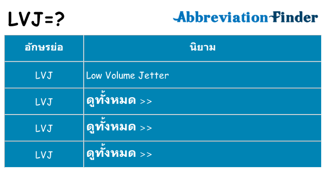 อะไรไม่ lvj ถึง