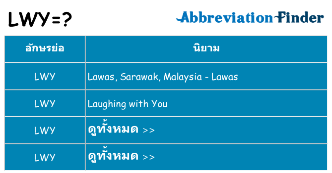 อะไรไม่ lwy ถึง